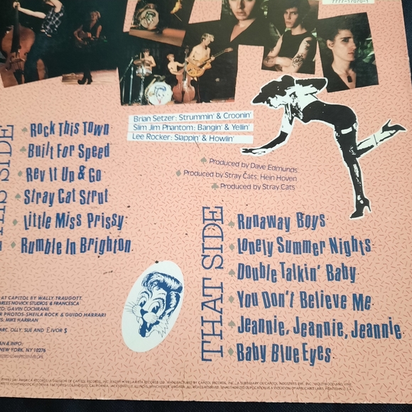 Stray Cats- Built For Speed, Vinyl LP 1982 - Picture 7 of 8